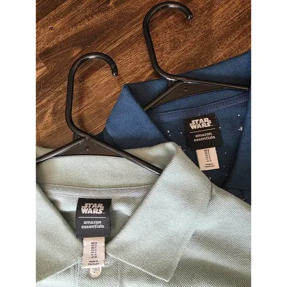 Star Wars Amazon Essentials Men's Polo Shirt 2-Pack Small Blue Green - Picture 10 of 12